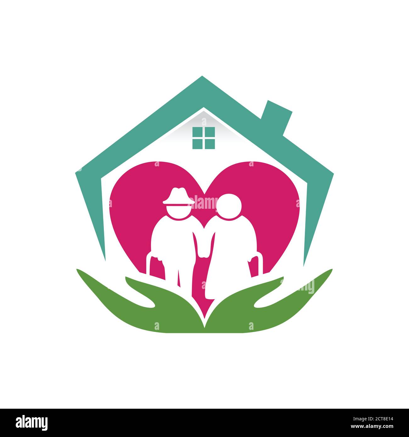 Un'illustrazione del Vecrtor dell'amore domestico e del logo pulito Illustrazione Vettoriale