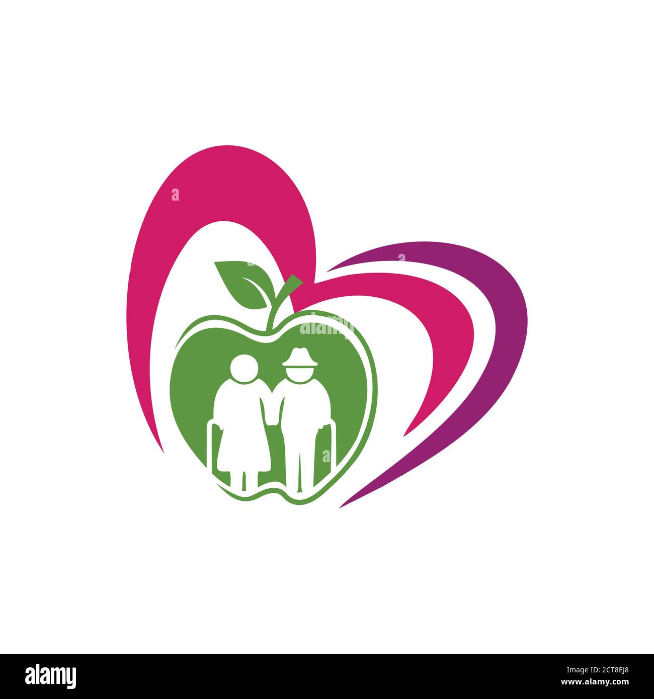 Un vettore di illsutrazione di amore per la cura della casa e logo pulito Illustrazione Vettoriale