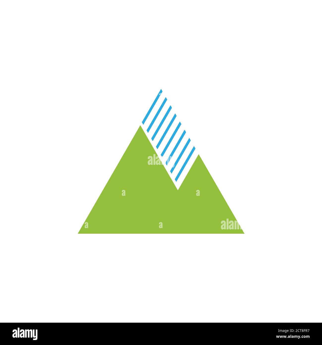 mountain rain disegno geometrico vettore di simbolo Illustrazione Vettoriale