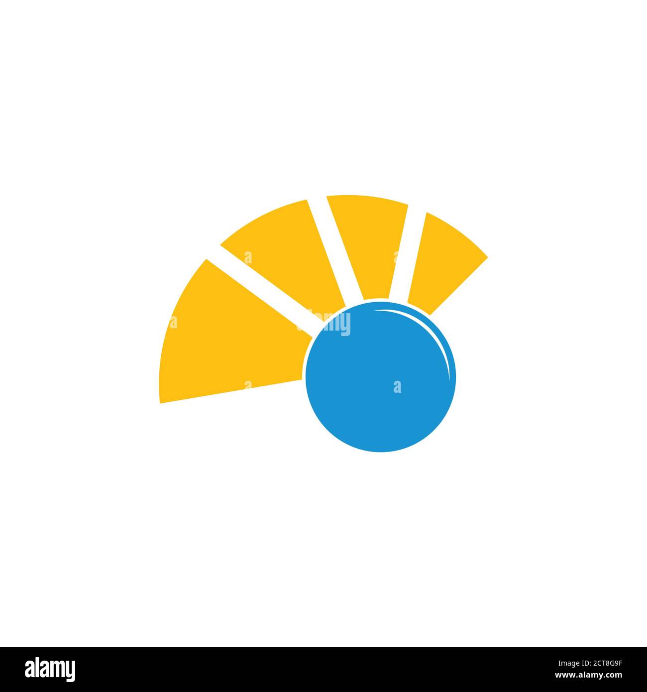 vettore di logo semplice di aumento del sole globale Illustrazione Vettoriale
