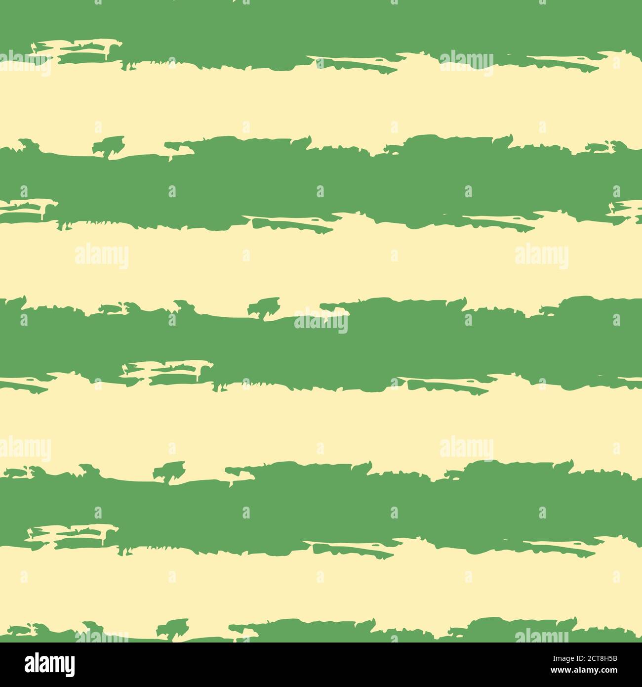 Motivo senza giunture a strisce. Strisce astratte. Disegno a mano, spazzole, blot. Texture moderne. Sfondo geometrico originale. Strisce orizzontali. Verde AN Illustrazione Vettoriale