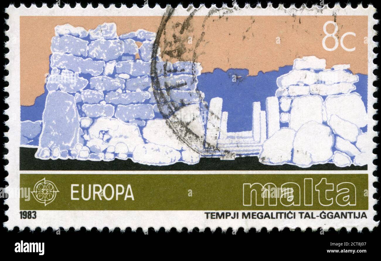 Francobollo da Malta in Europa (C.E.P.T.) 1983 - Serie di invenzioni Foto Stock