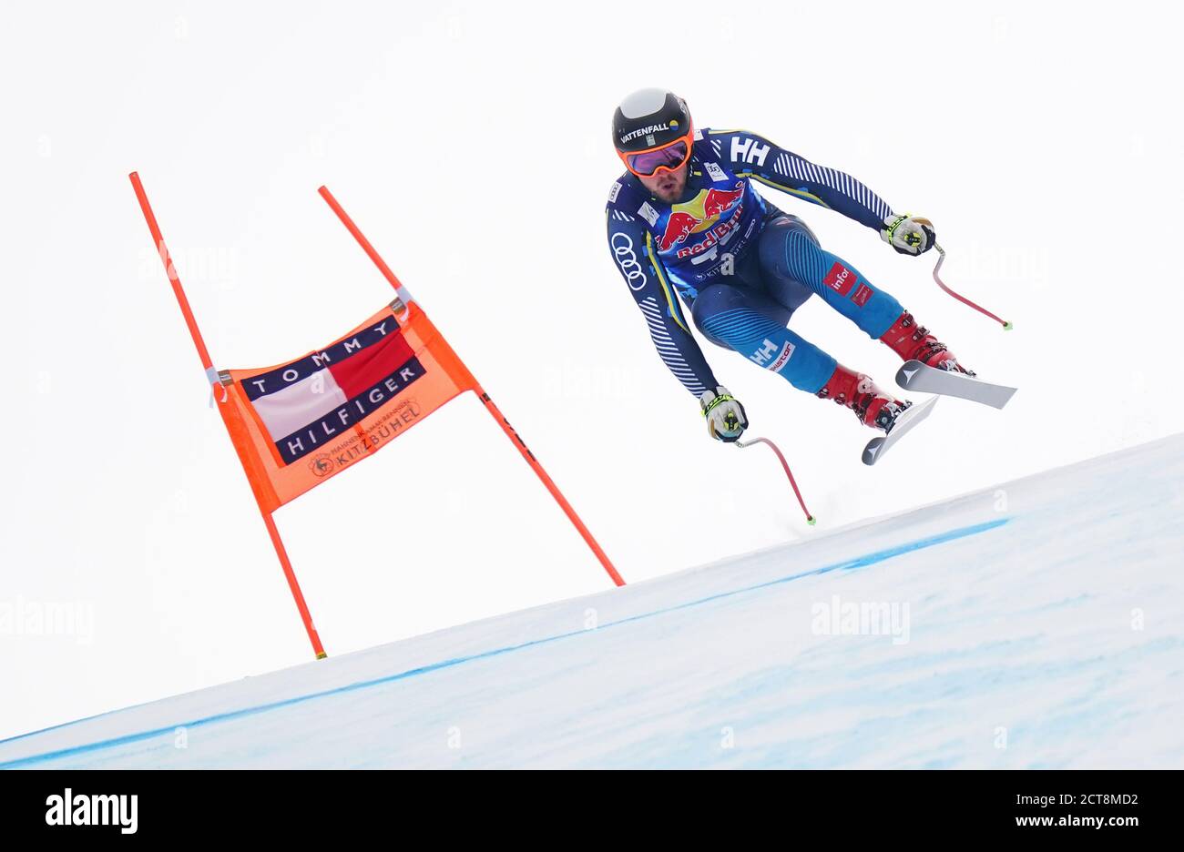 Alexander Koell durante l'evento Men's Downhill per la Coppa del mondo di sci alpino FIS 2019-20 a Kitzbuhel, Austria. PHOTO CREDIT : © MARK PAIN / ALAMY Foto Stock