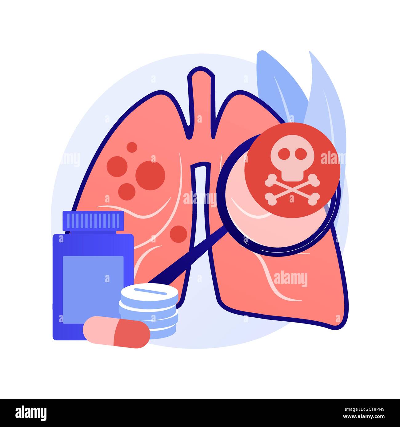 Illustrazione vettoriale astratta delle infezioni respiratorie inferiori. Illustrazione Vettoriale
