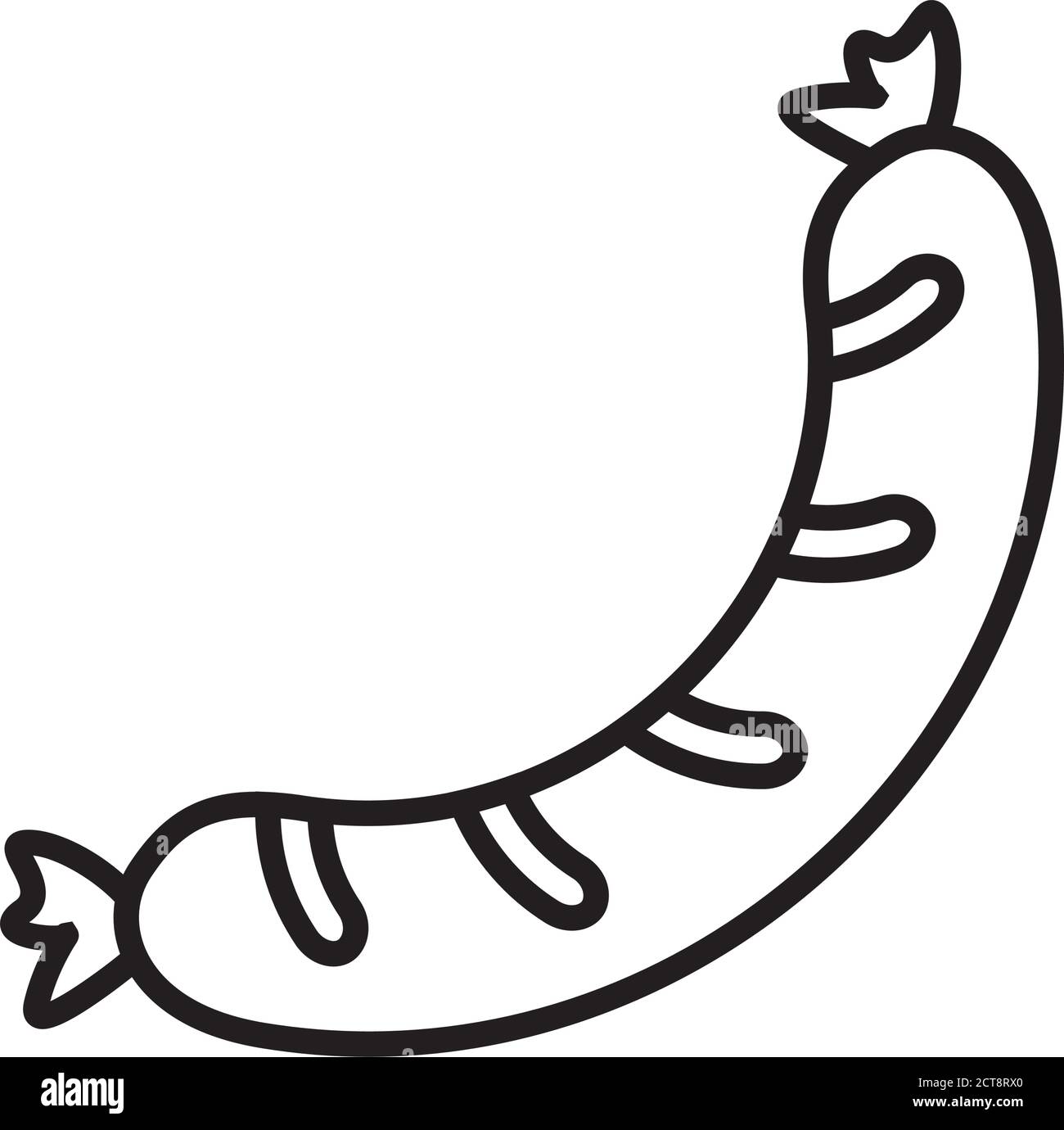 deliziose salsicce stile linea disegno vettoriale illustrazione Illustrazione Vettoriale