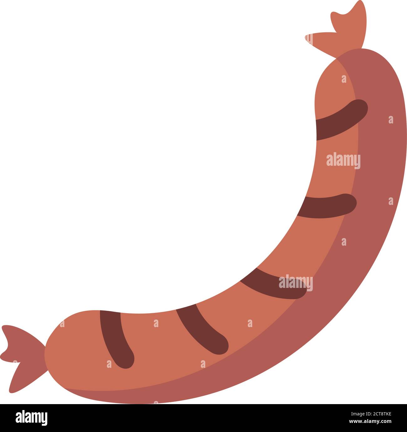 deliziose salsicce stile piatto disegno vettoriale Illustrazione Vettoriale