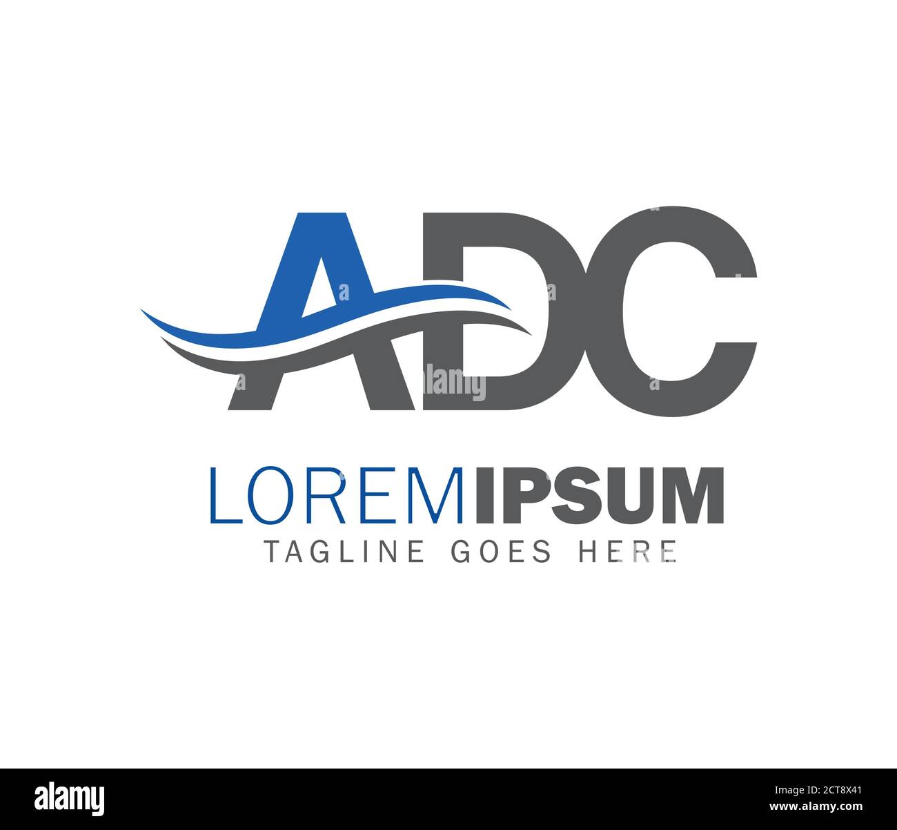 Un'illustrazione vettoriale del monogramma ADC lettera iniziale Logo Illustrazione Vettoriale