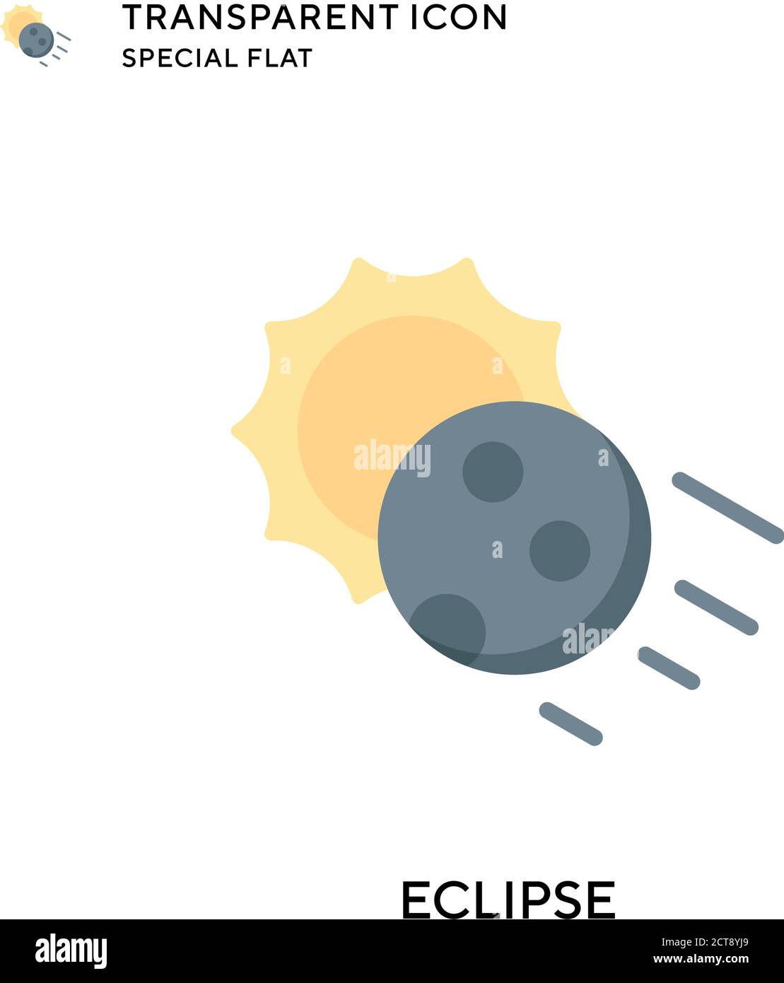 Icona vettore Eclipse. Illustrazione piatta. Vettore EPS 10. Illustrazione Vettoriale