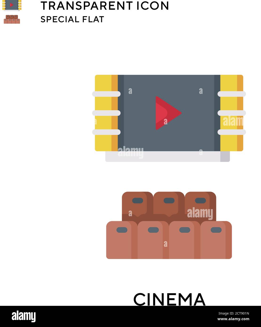 Icona cinefilm vettoriale. Illustrazione piatta. Vettore EPS 10. Illustrazione Vettoriale