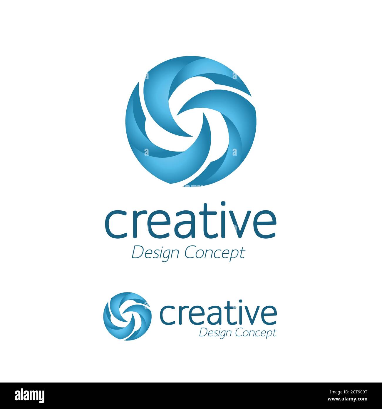 logo creativo e semplice. Vettore di icona di whirligig. Icona piatta di pinwheel isolata Illustrazione Vettoriale