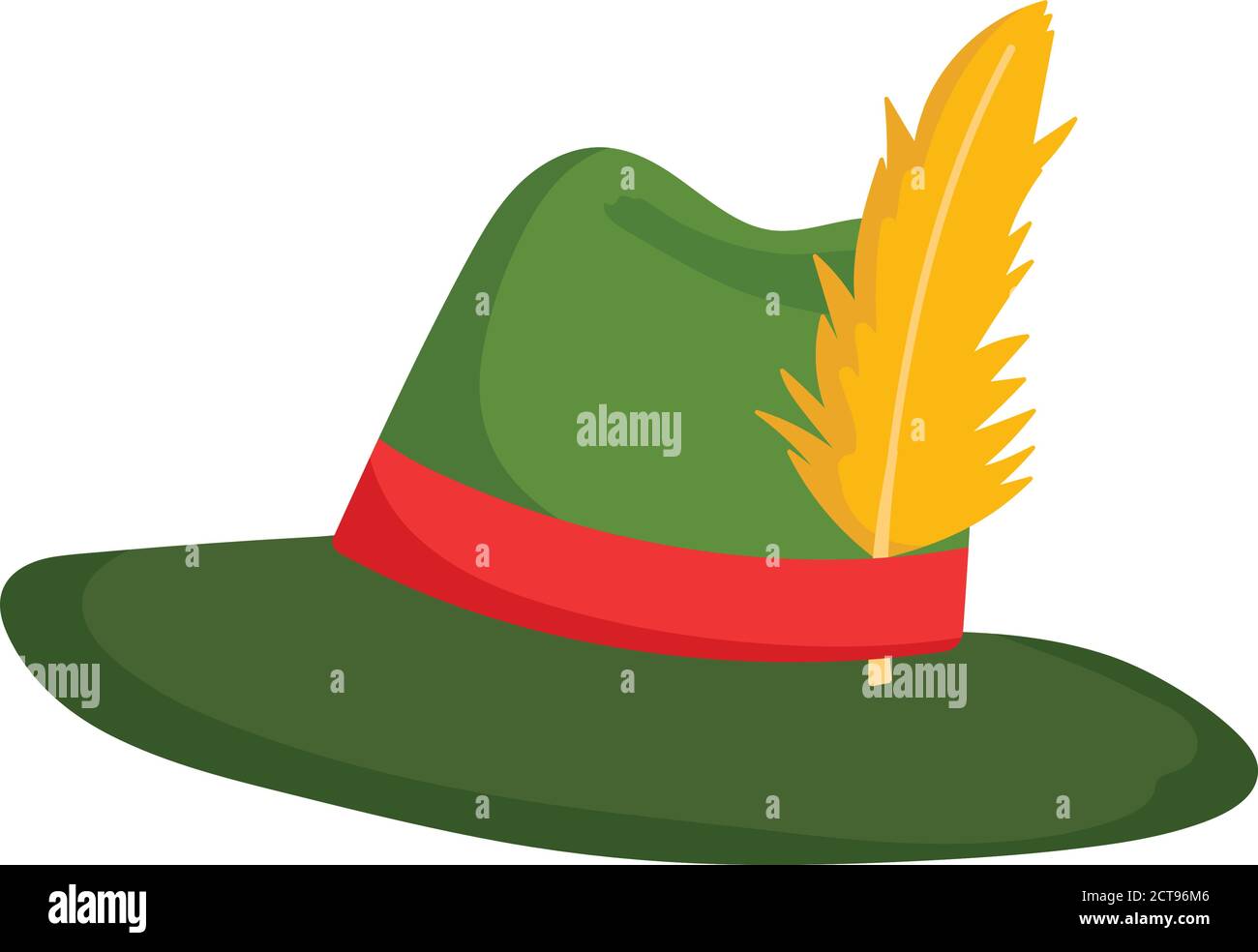 Cappello con la piuma illustrazione vettoriale. Illustrazione di