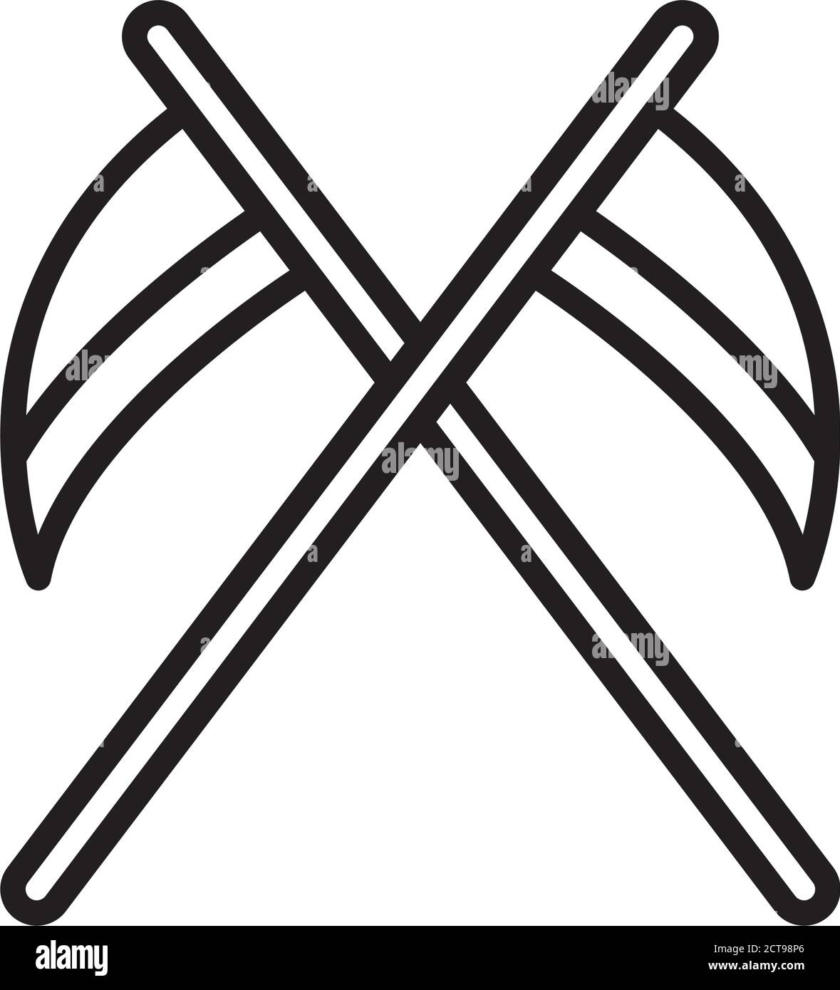 disegno di illustrazione vettoriale in stile falcetto della linea di morte Illustrazione Vettoriale