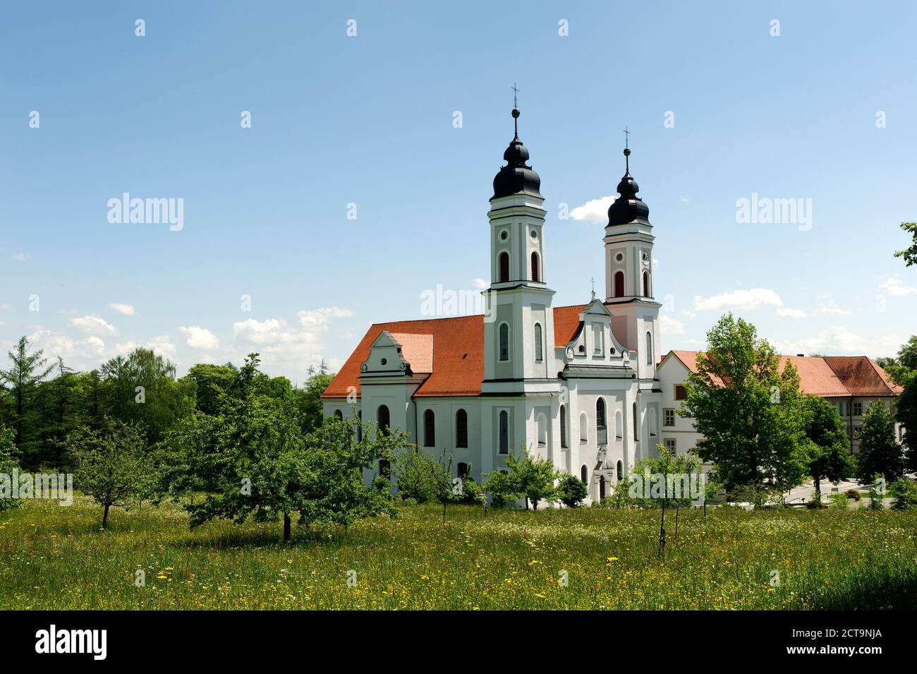 In Germania, il Land della Baviera e della Svevia bavarese, ex monastero benedettino chiesa assunta e Pietro e Paolo, Irsee Foto Stock