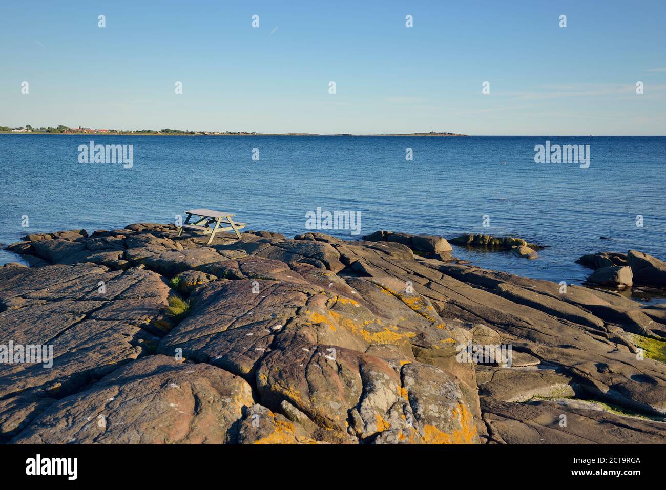 La Svezia Varberg, coste rocciose a Kattegat Foto Stock