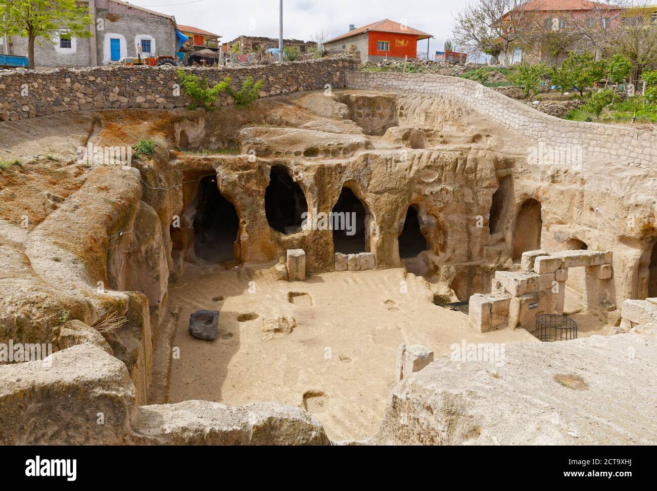 Turchia, Cappadocia, Gaziemir Città sotterranea Foto Stock