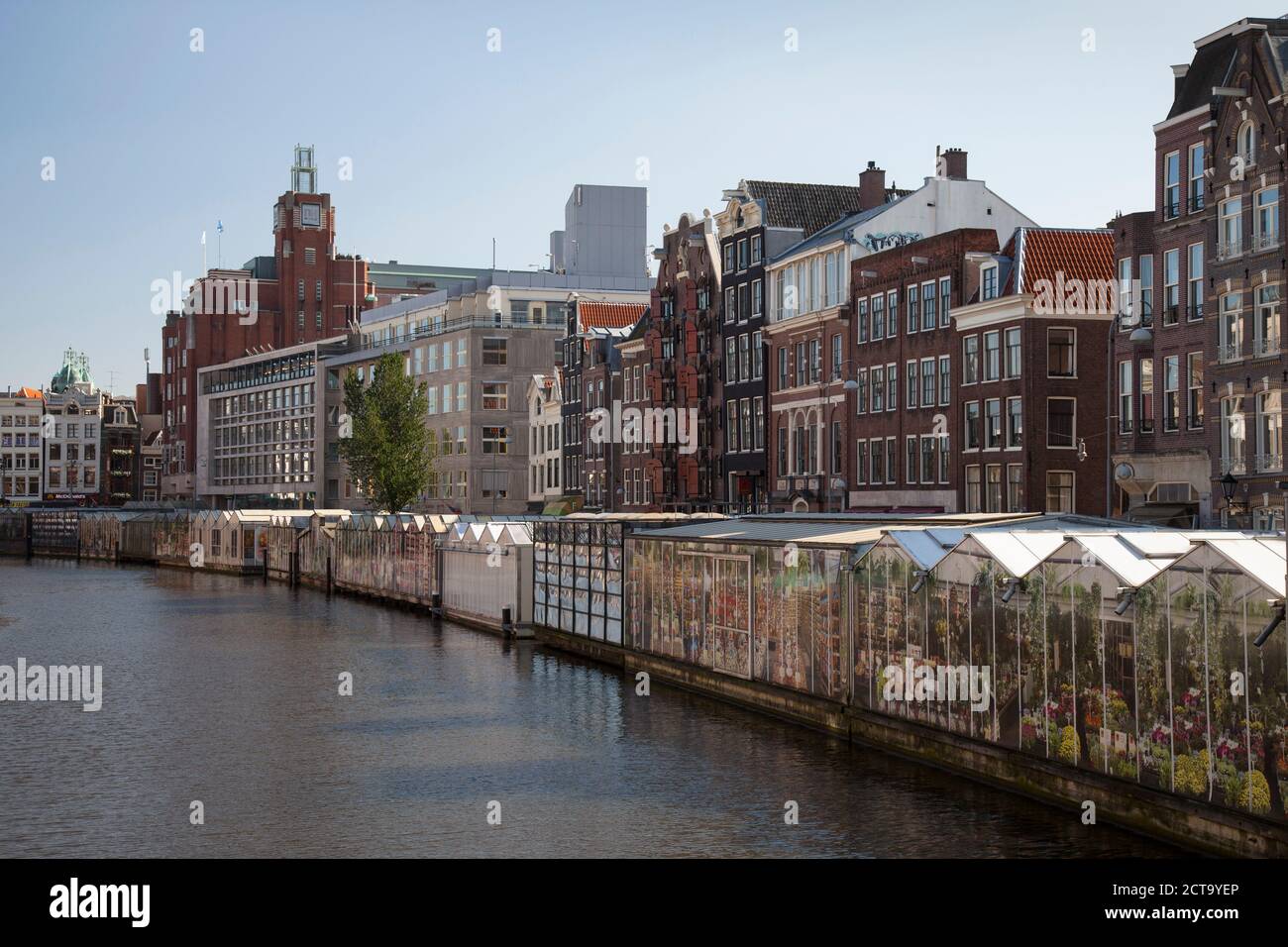 Paesi Bassi, Amsterdam, il mercato dei fiori in città canal Foto Stock