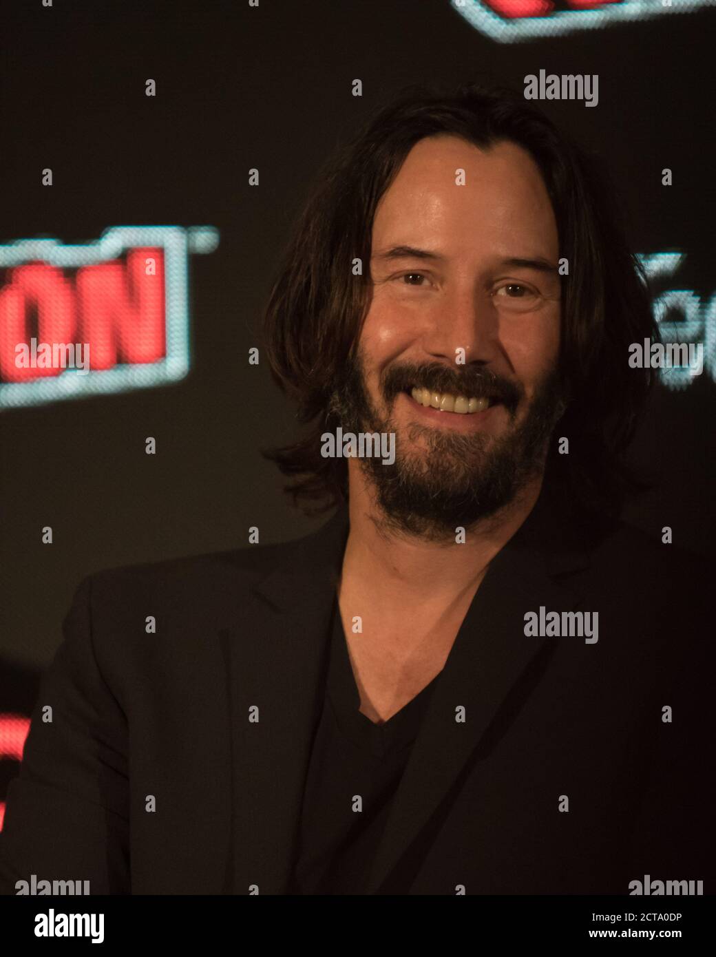 Keanu Reeves parla al NYCC 2017 di repliche e di Futuro di Bill & Ted Foto Stock