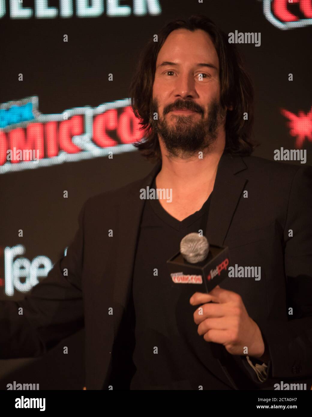 Keanu Reeves parla al NYCC 2017 di repliche e di Futuro di Bill & Ted Foto Stock