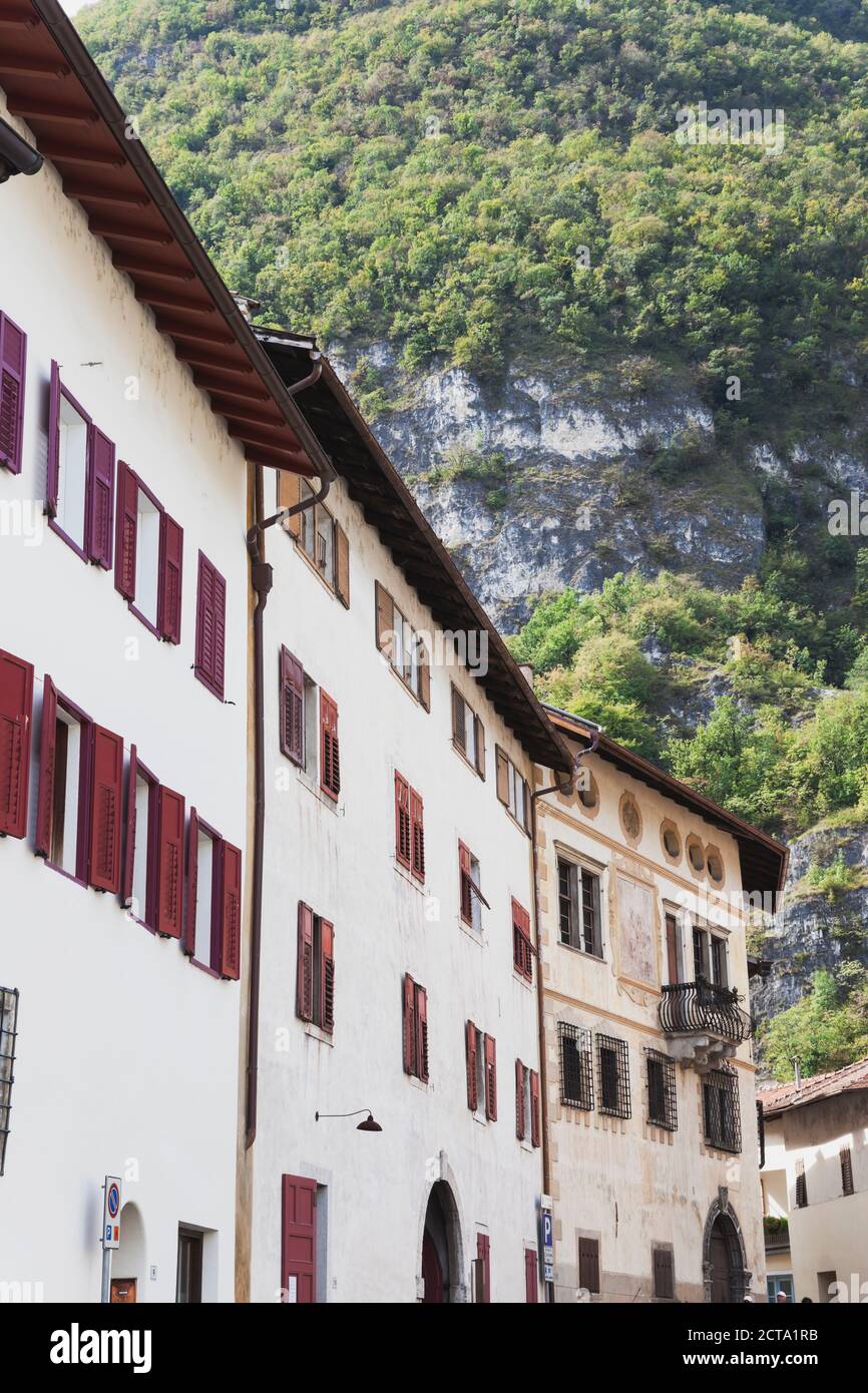 L'Italia, Alto Adige, Strada del Vino, Vino village Magreid, case tipiche Foto Stock