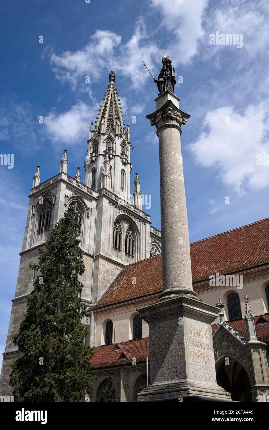 Cattedrale di costanza con la colonna di santa maria immagini e