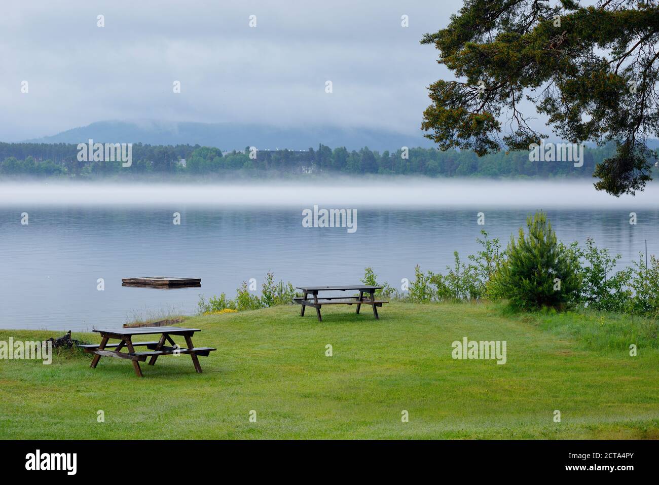 La Svezia, Leksand, riva del lago Siljan Foto Stock