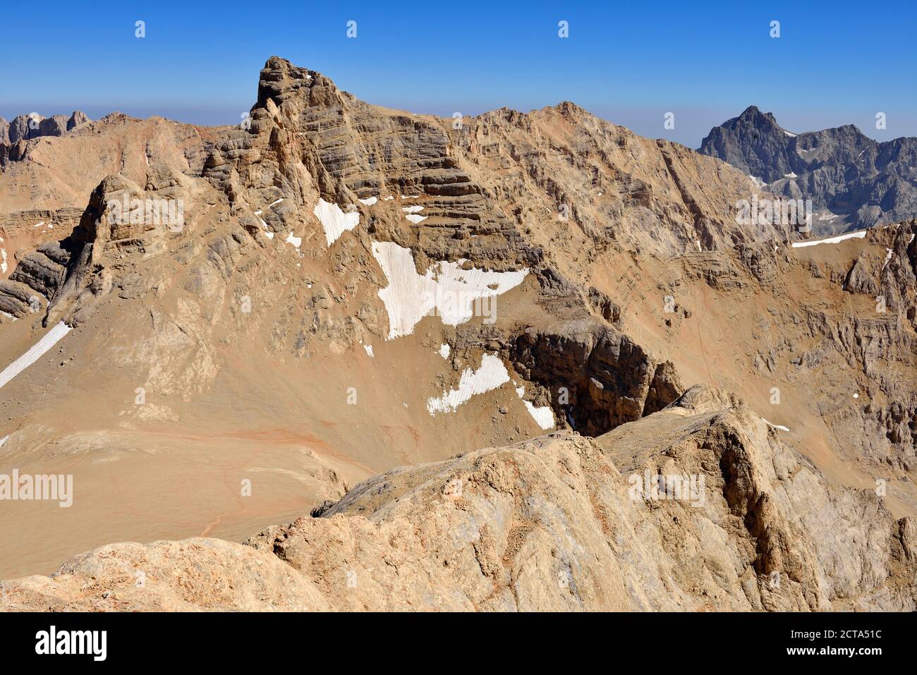 Turchia, alta o Anti-Taurus montagne, Aladaglar National Park, vista monte Kizilkaya Foto Stock