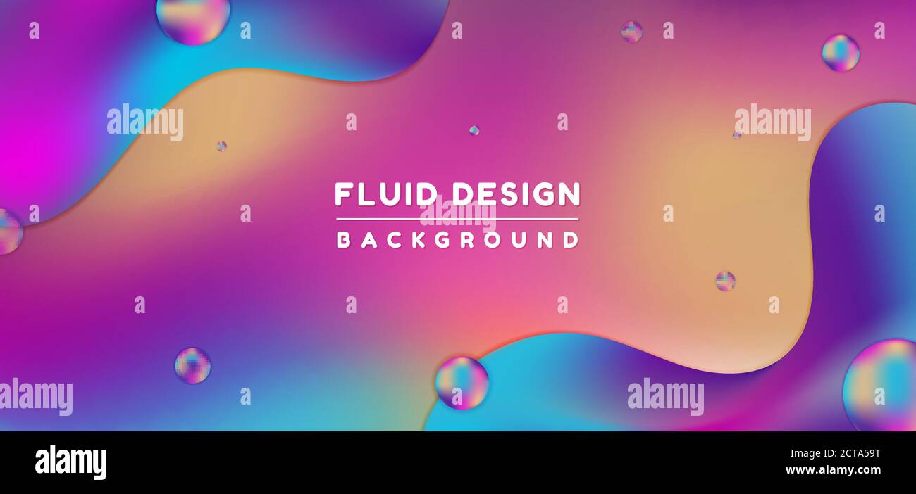 Sfondo fluido forma onda sfera disegno colorato. Illustrazione vettoriale Illustrazione Vettoriale