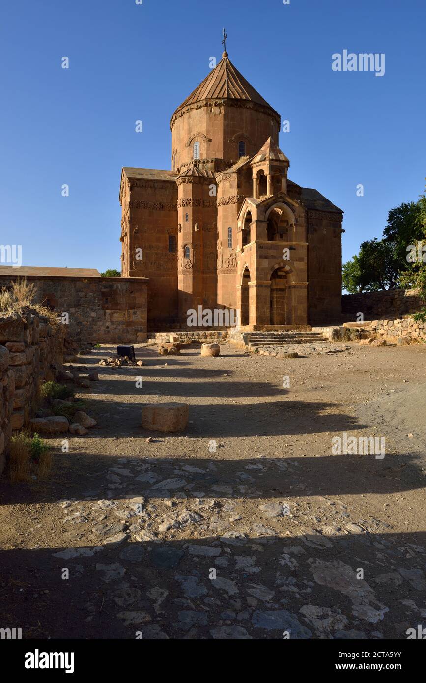 Turchia, Anatolia Orientale, Van provincia, Isola Akdamar, Cattedrale Armena chiesa di Santa Croce Foto Stock