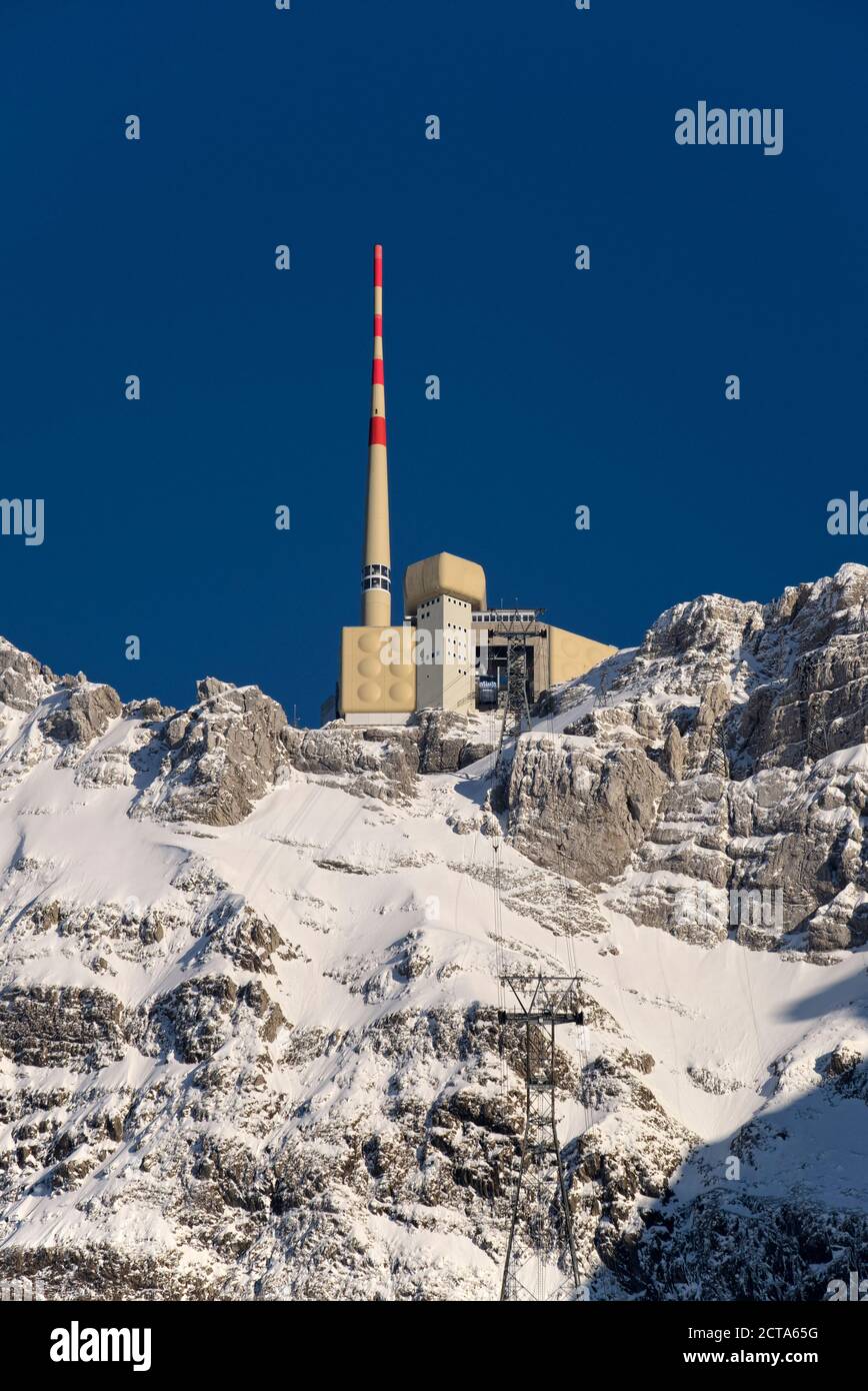 La Svizzera del Canton Appenzello Esterno, stazione di montagna Saentis Foto Stock