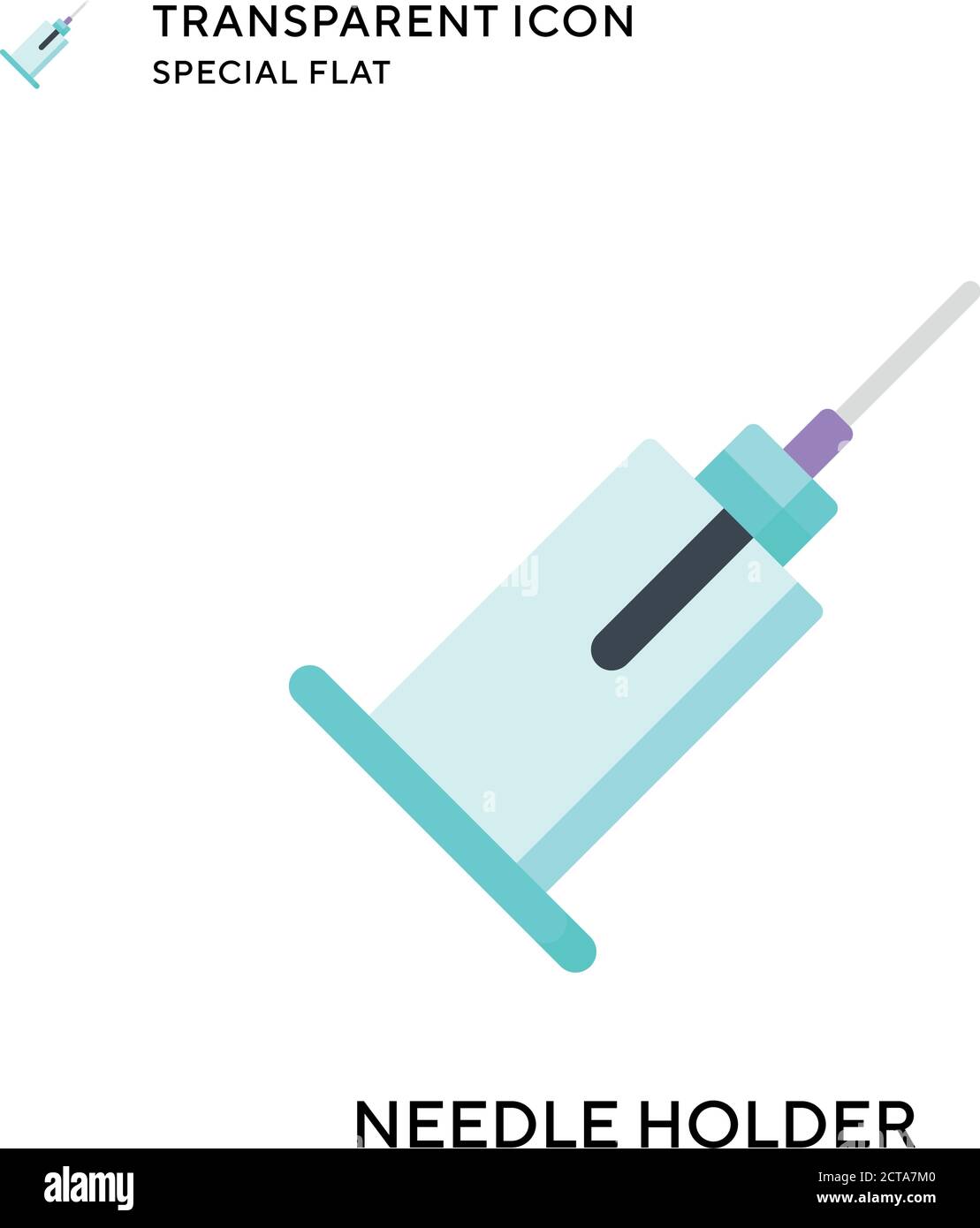 Icona vettore del porta-ago. Illustrazione piatta. Vettore EPS 10. Illustrazione Vettoriale