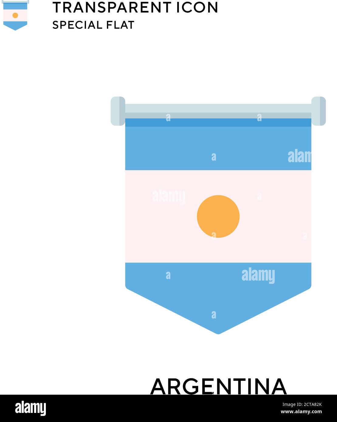 Icona vettore Argentina. Illustrazione piatta. Vettore EPS 10. Illustrazione Vettoriale