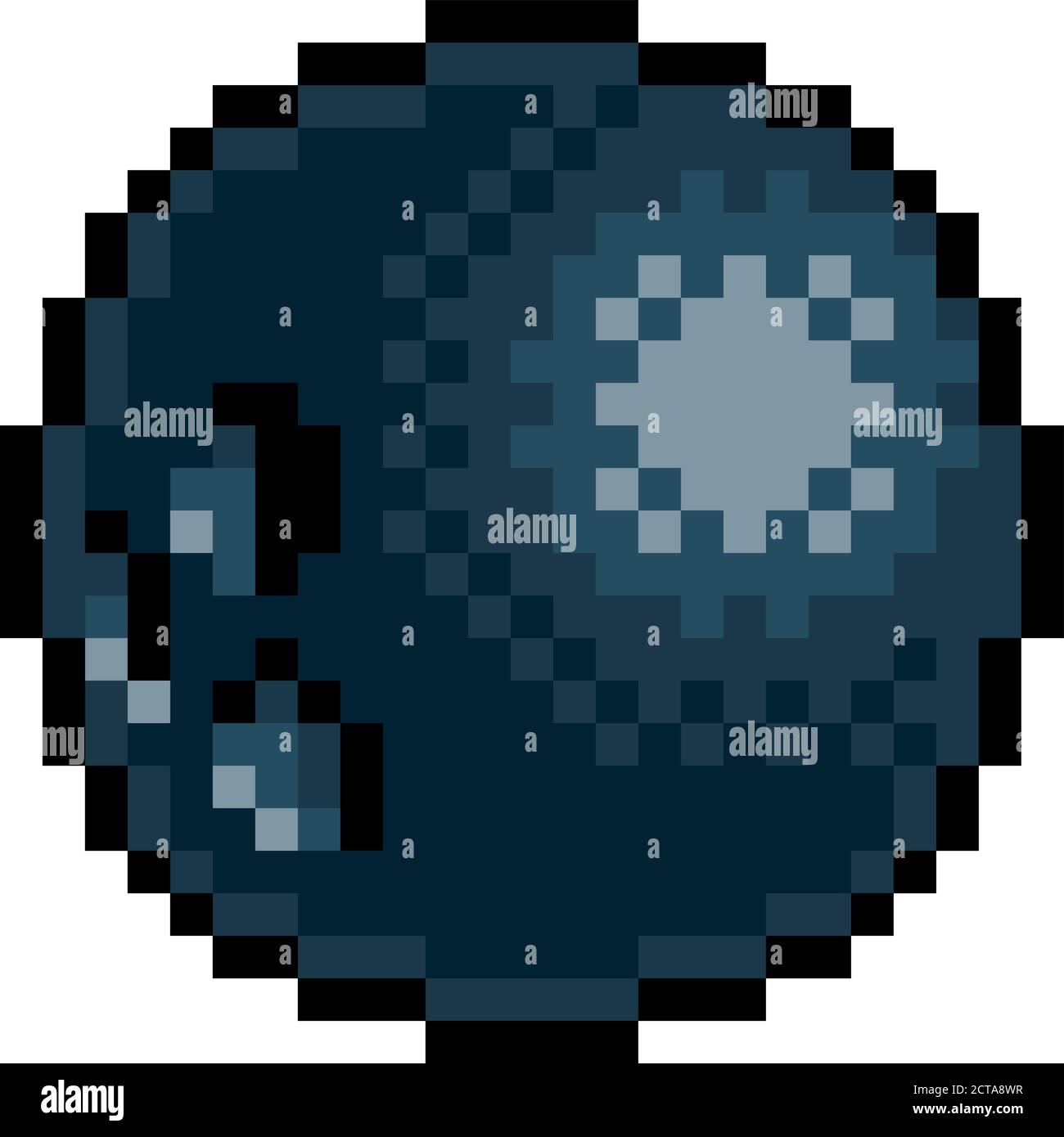 Bowling Ball otto bit pixel Art gioco di sport icona Illustrazione Vettoriale