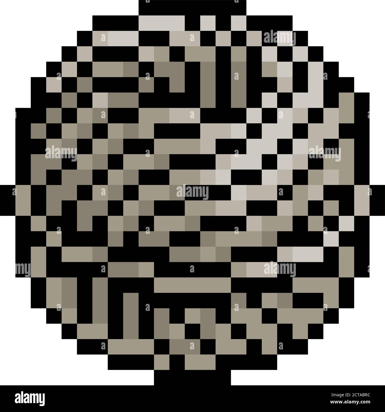 Palla di spago pixel Art otto bit icona di gioco Illustrazione Vettoriale