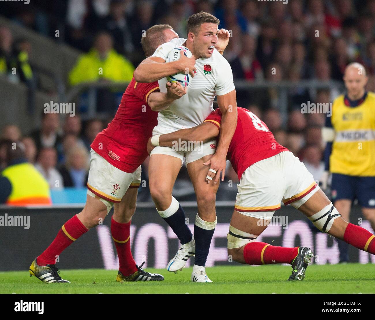 Sam Burgess England v Wales Rugby World Cup 2015 Picture Credit : © Mark Pain / Alamy Foto Stock