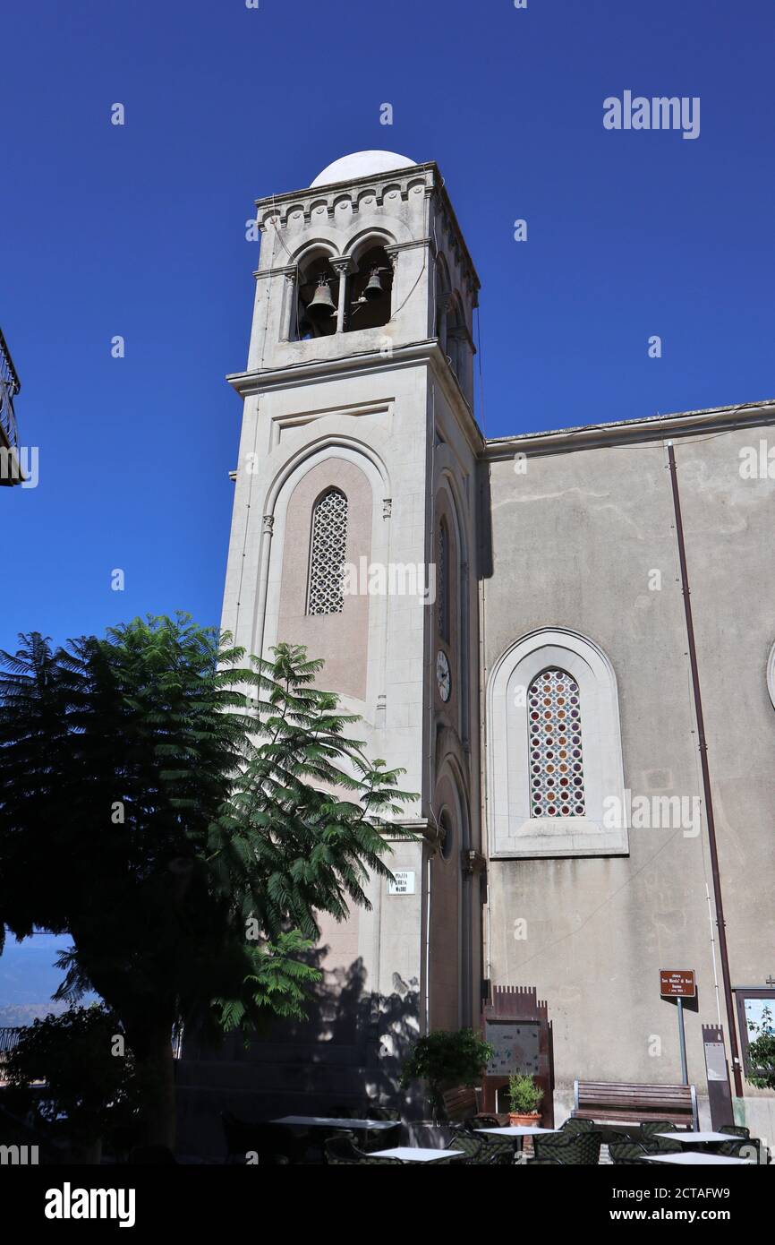 Castelmola - Campanile del Duomo Foto Stock