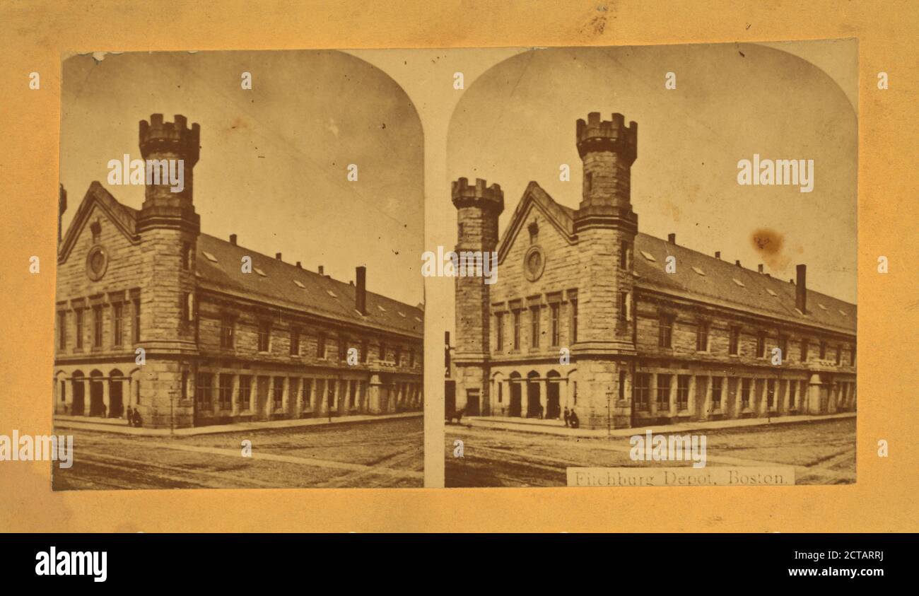 Deposito di Fitchburg, immagine, Stereographs, 1850 - 1930 Foto Stock