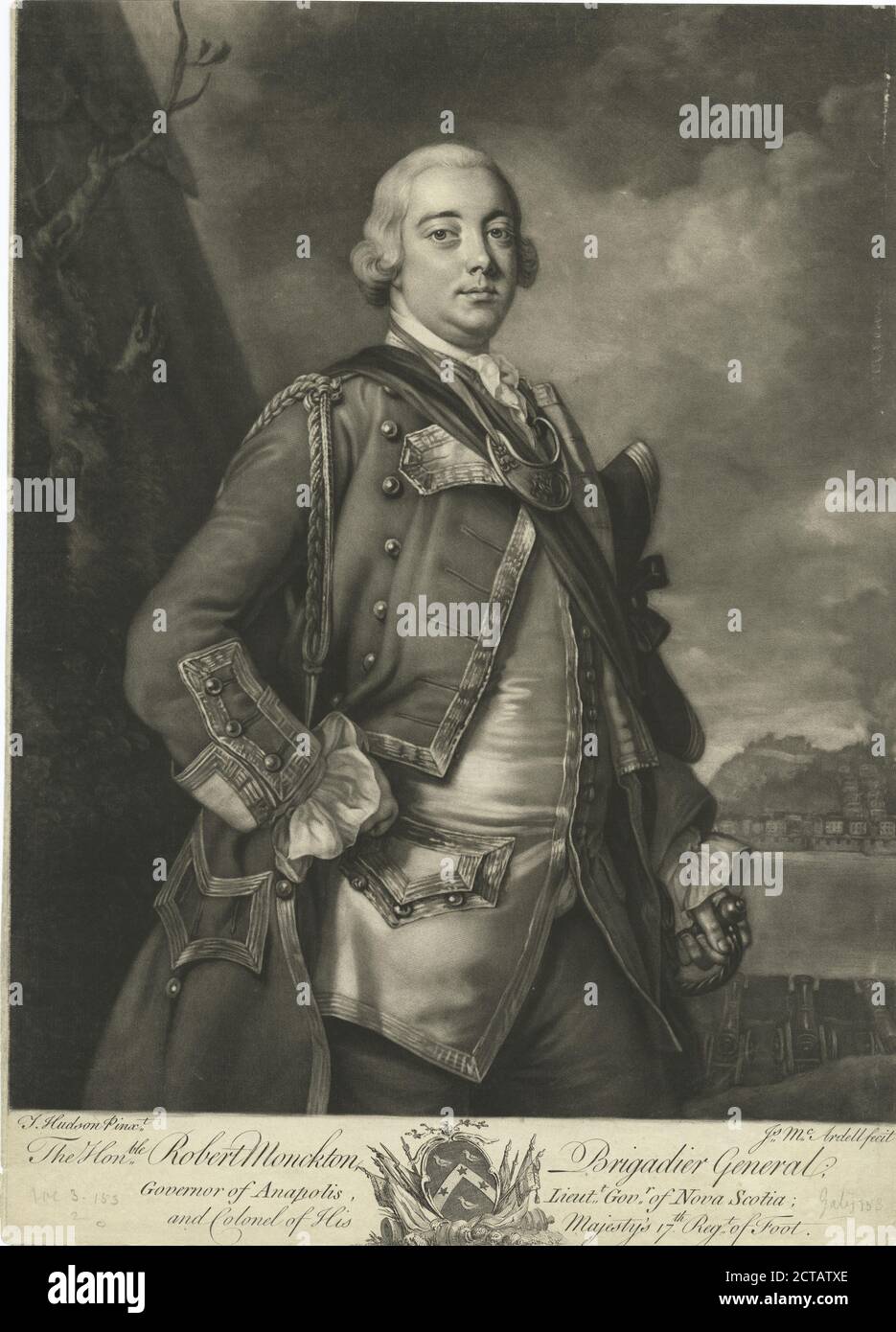 Il Honble. Robert Monkton Brigadier Generale, fermo immagine, 1775 - 1890 Foto Stock