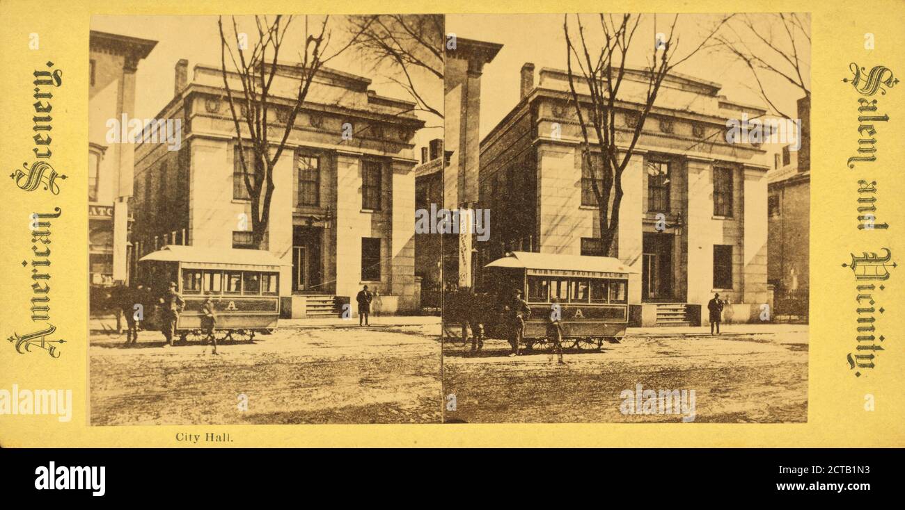 Municipio, immagine, Stereografi, 1850 - 1930 Foto Stock