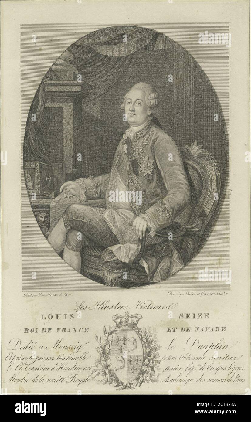 Les illustres victimes Louis Seize Roi de France et de Navare, still image, 1778 - 1890 Foto Stock