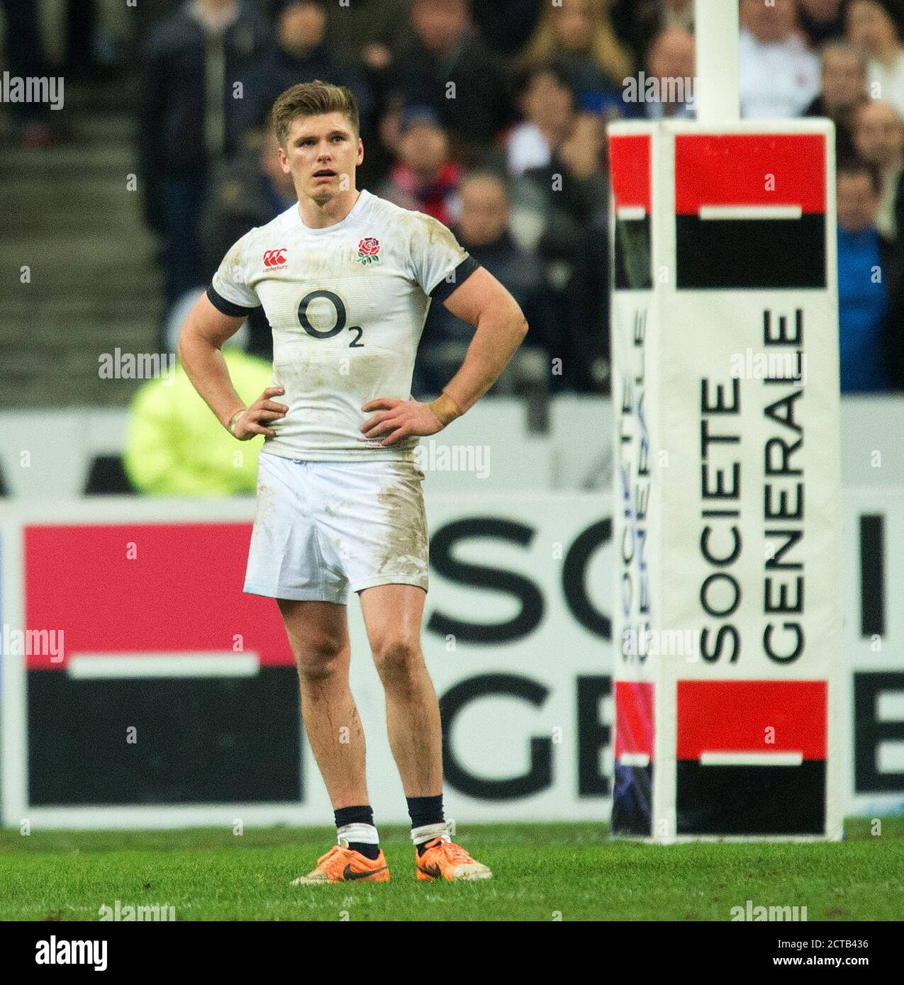 OWEN FARRELL DEJECTION AL FISCHIO FINALE FRANCIA / INGHILTERRA SEI NAZIONI CHAMPIONSHIP STADE DE FRANCE - PARIGI COPYRIGHT PICTURE : MARK PAIN 07774 Foto Stock