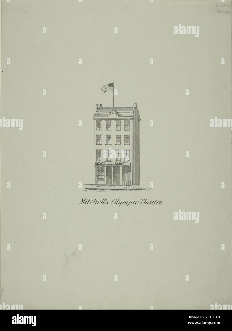 Teatro Olimpico di Mitchell, fermo immagine, stampe, 1840 - 1849 Foto Stock