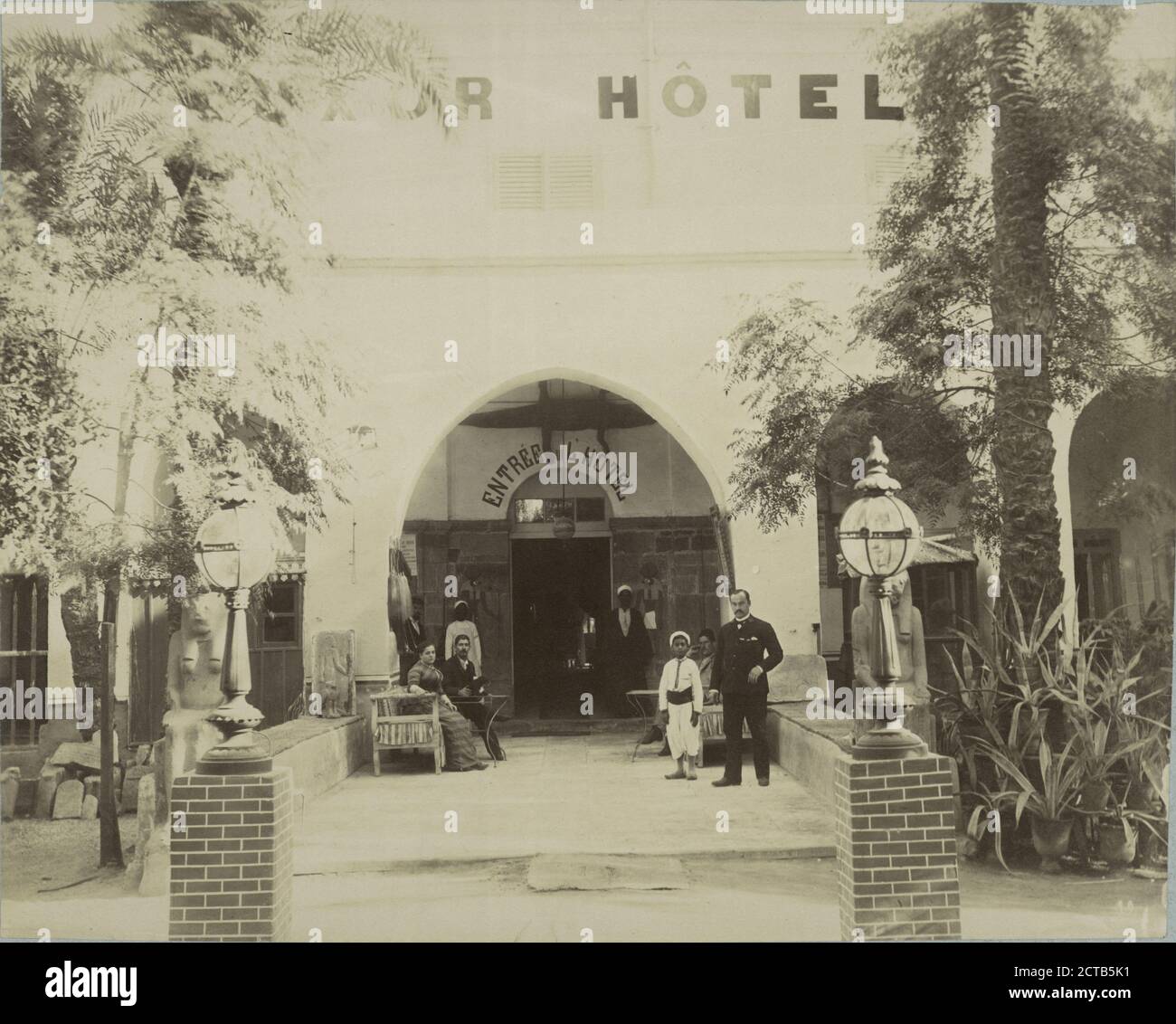Ingresso dell'hotel, foto, fotografie, 1860 - 1869 Foto Stock