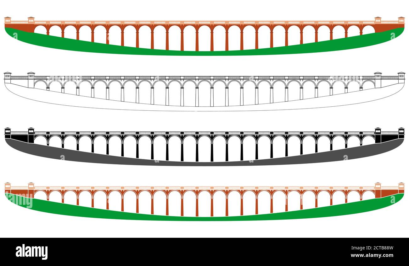 Viadotto Balcombe con vista dello skyline Illustrazione Vettoriale