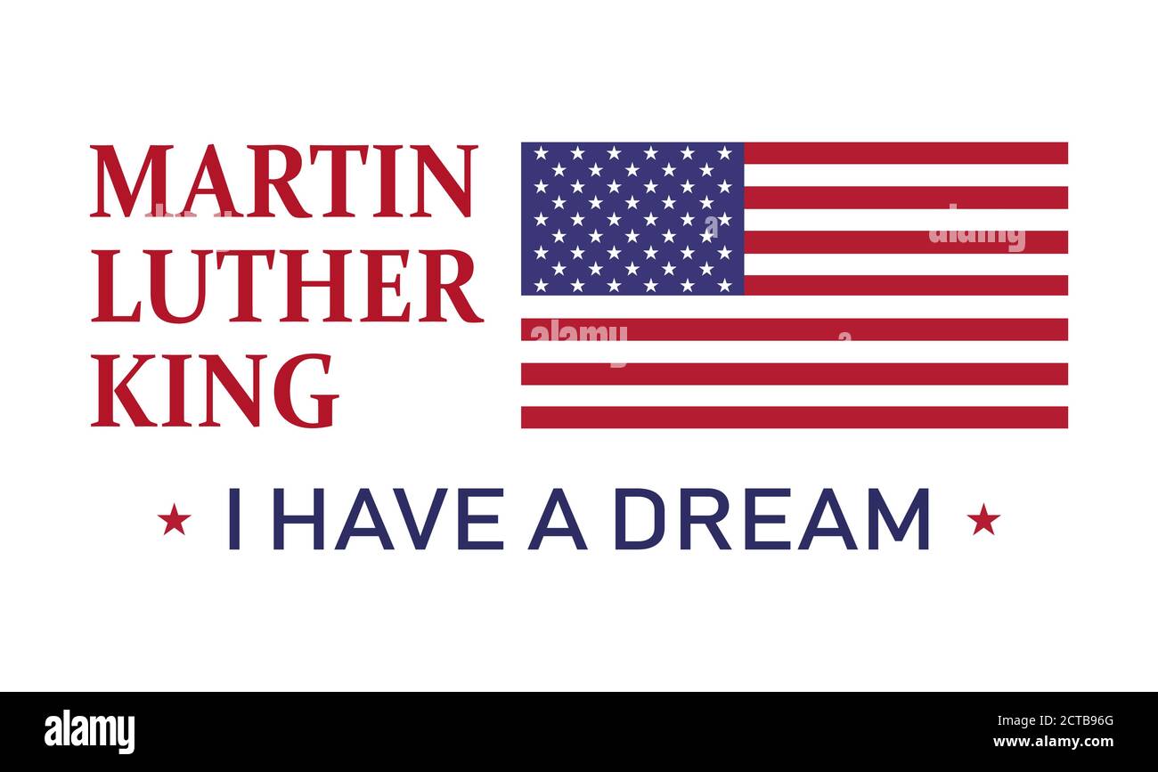 Martin Luther King giorno, ho un sogno , icona vettoriale illustrazione . Illustrazione Vettoriale