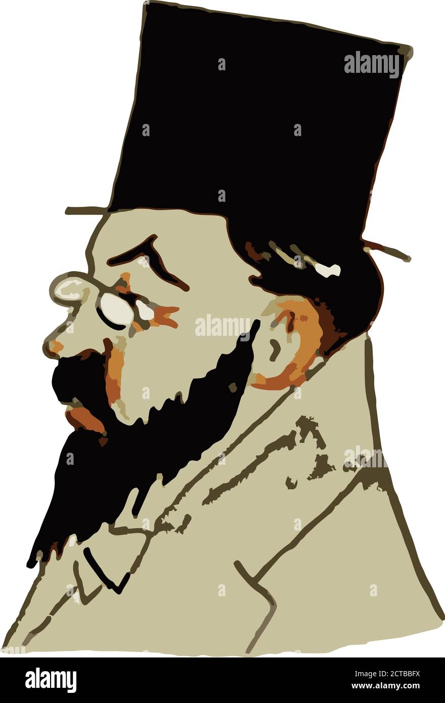 Vettore di celebrità di la Belle Epoque. Francia Henri de Toulouse-Lautrec-Monfa (1864 – 1901), comunemente noto come solo Henri de Toulouse-Lautrec, è stato Illustrazione Vettoriale