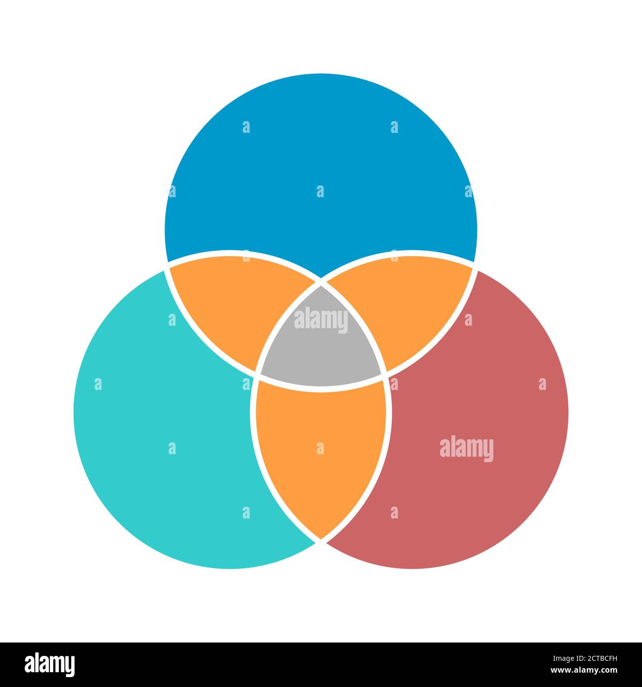 Vettore matematico diagramma Venn, spazio negativo, colore icona moderna - isolato su sfondo bianco . Illustrazione Vettoriale