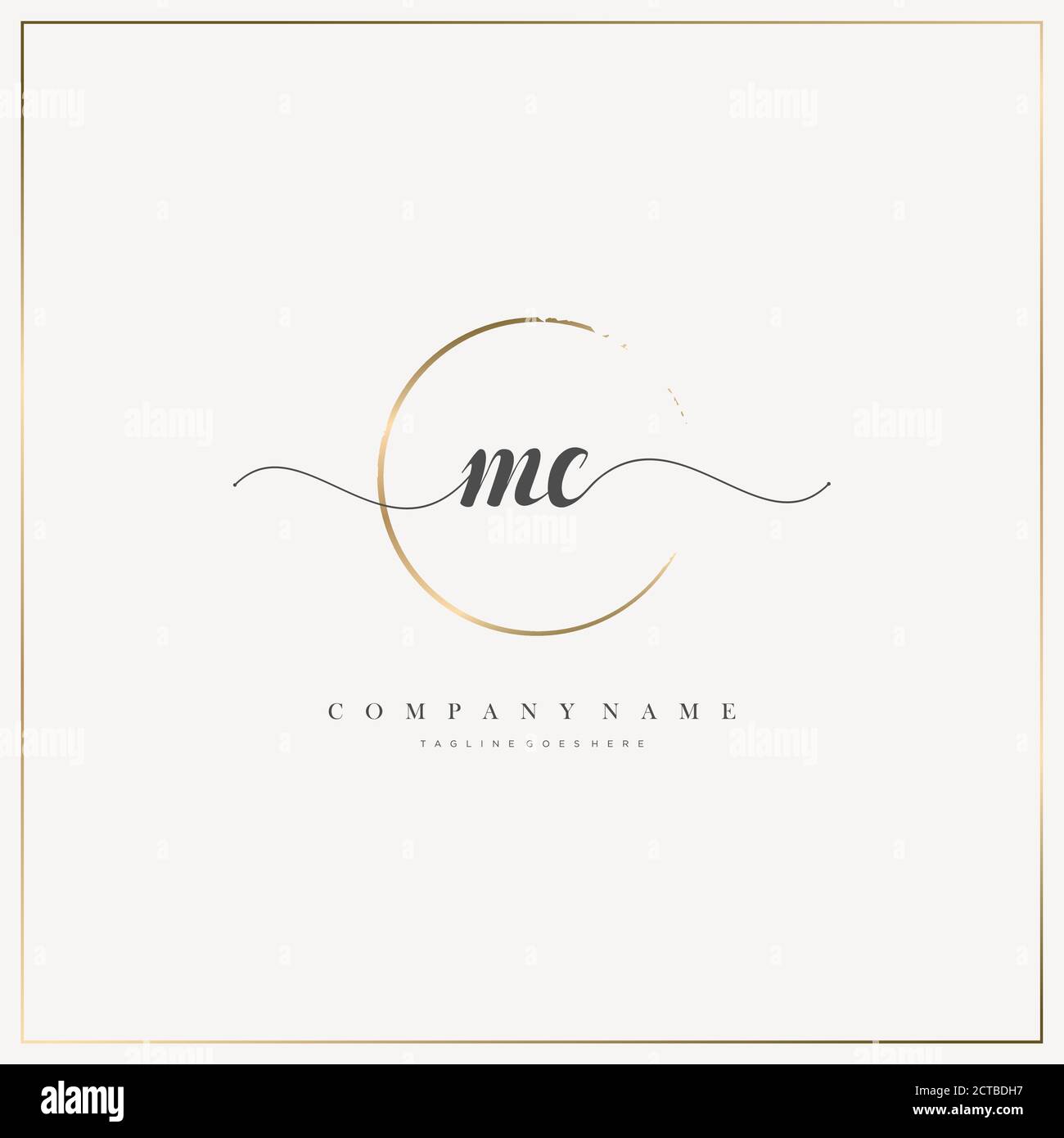 ME lettera iniziale Logo di scrittura a mano disegnato vettore modello, logo per la bellezza, cosmetici, matrimoni, moda e business Illustrazione Vettoriale