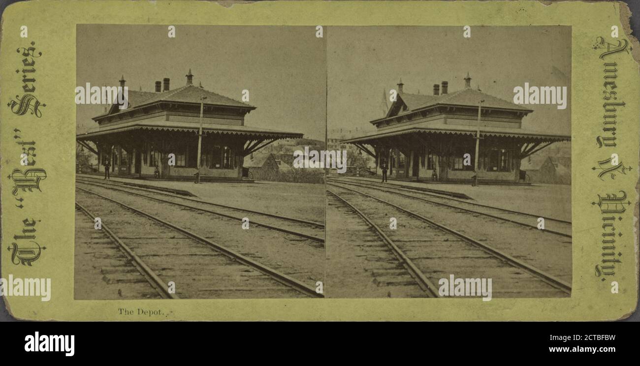 Il deposito, immagine fissa, Stereografi, 1850 - 1930 Foto Stock