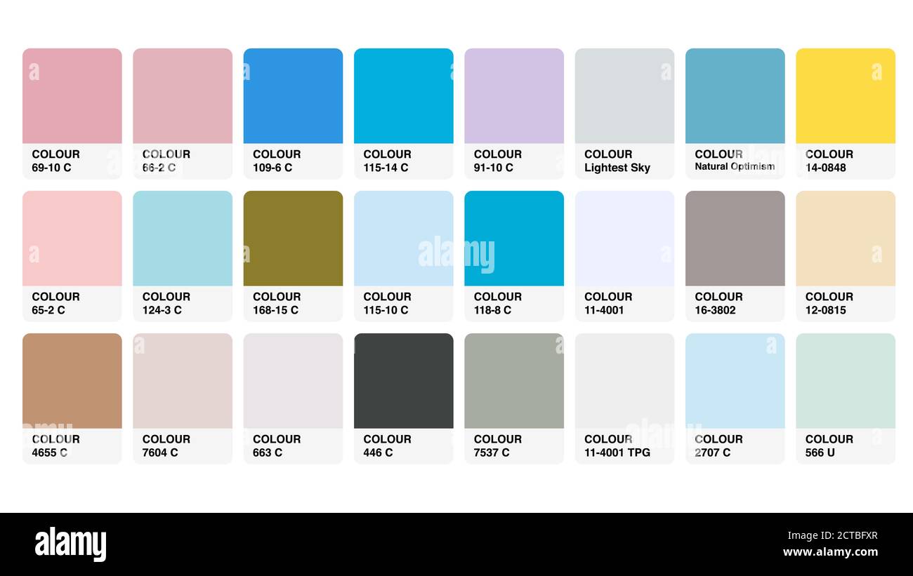 Catalogo di esempi di tavolozza dei colori vettore in RGB Illustrazione Vettoriale