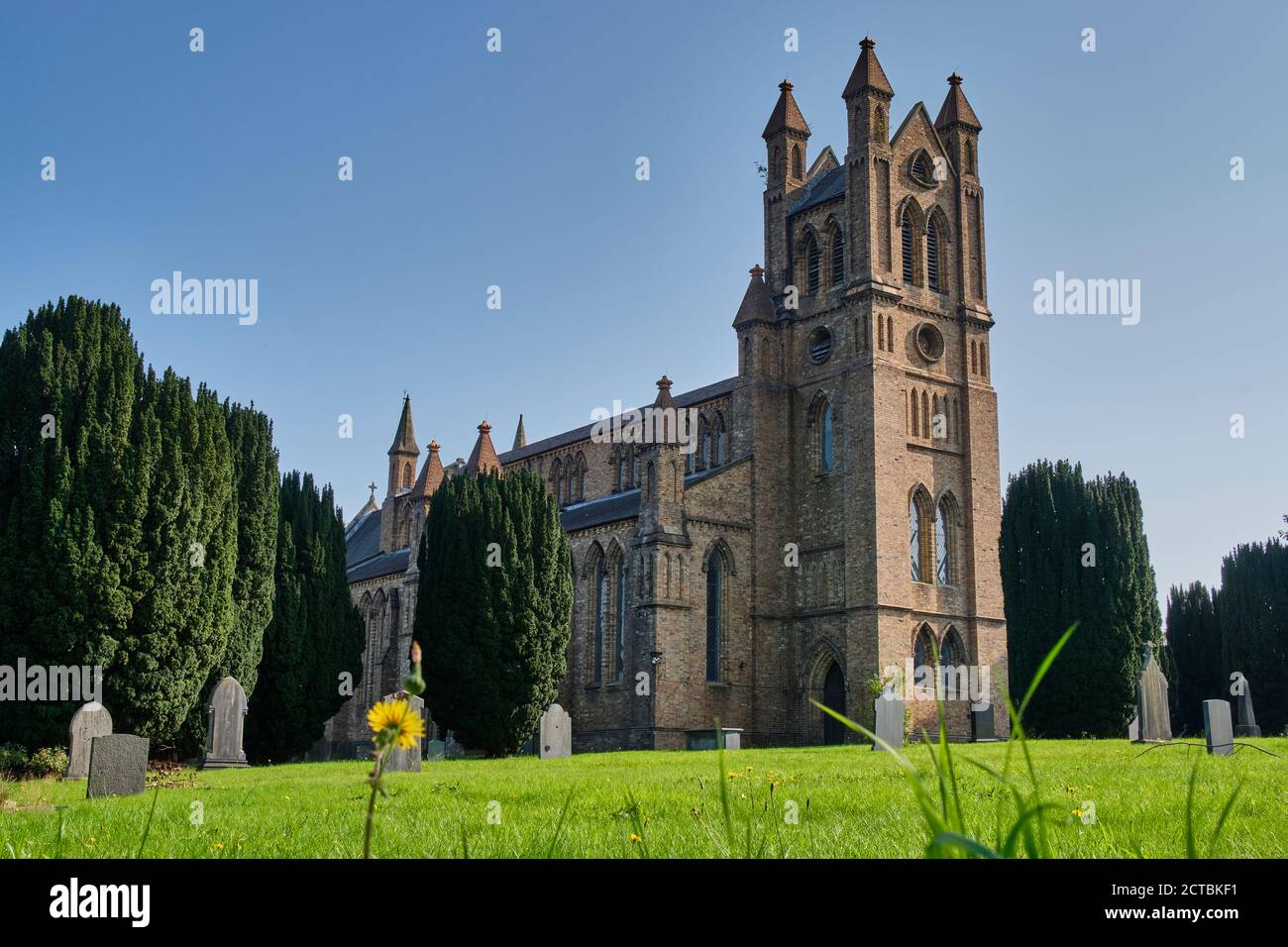 St David's Church, Newtown, Powys, Galles Foto Stock